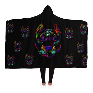 Colorful Pit Pup Hooded Blanket