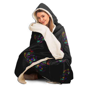 Colorful Pit Pup Hooded Blanket