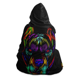 Colorful Pit Pup Hooded Blanket