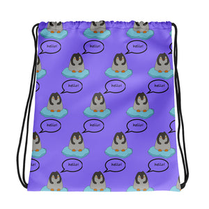 "Kayla Penguin" Drawstring bag