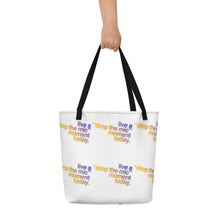 Load image into Gallery viewer, &quot;Live a Drop the Mic Moment&quot; Beach Bag
