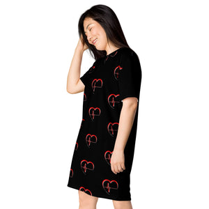 Heartbeat for Life T-shirt dress