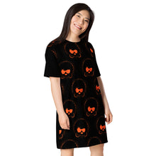 Load image into Gallery viewer, Afro Lady (Orange)T-shirt dress
