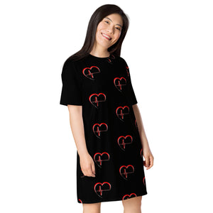 Heartbeat for Life T-shirt dress