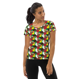 "All These Colors" All-Over Print Women's Athletic T-shirt