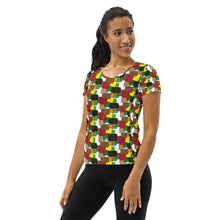 Load image into Gallery viewer, &quot;All These Colors&quot; All-Over Print Women&#39;s Athletic T-shirt
