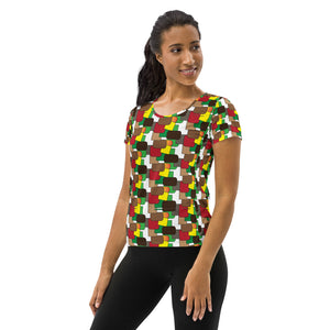 "All These Colors" All-Over Print Women's Athletic T-shirt