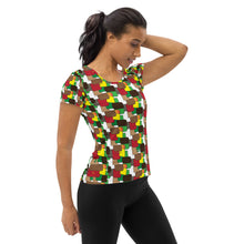 Load image into Gallery viewer, &quot;All These Colors&quot; All-Over Print Women&#39;s Athletic T-shirt
