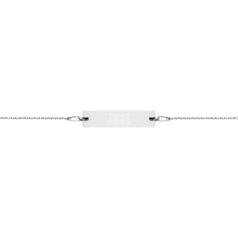 Load image into Gallery viewer, Kitty Engraved Silver Bar Chain Bracelet
