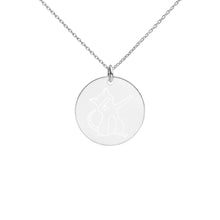 Load image into Gallery viewer, Kitty Dap Engraved Silver Disc Necklace
