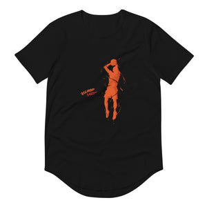 "BBall" Men's Curved Hem T-Shirt