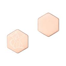 Load image into Gallery viewer, &quot;Kitty Dap&quot; Sterling Silver Hexagon Stud Earrings
