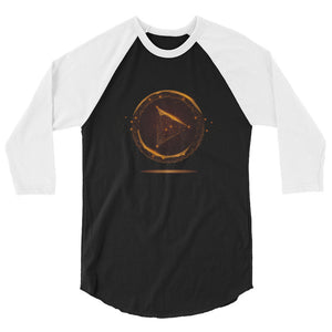 Copper Play button 3/4 sleeve raglan shirt