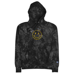 Smile Unisex Champion tie-dye hoodie