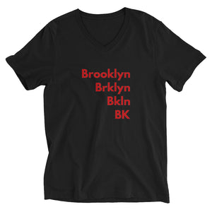 "Brooklyn 4 Ways" Unisex Short Sleeve V-Neck T-Shirt