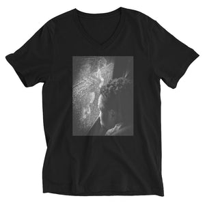 "Staring Out My Window" Unisex Short Sleeve V-Neck T-Shirt