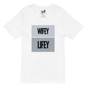 Wifey Lifey Unisex Short Sleeve V-Neck T-Shirt