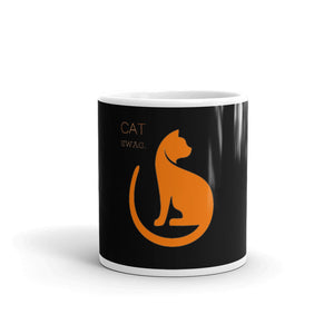 Cat Swag Black/White glossy mug