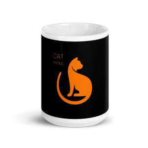 Cat Swag Black/White glossy mug