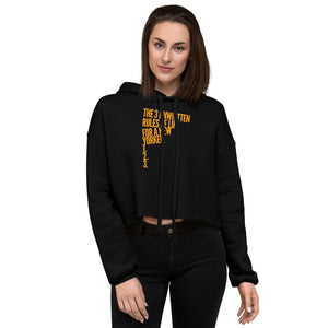 "Three Unwritten Rules of a New Yorker" Crop Hoodie