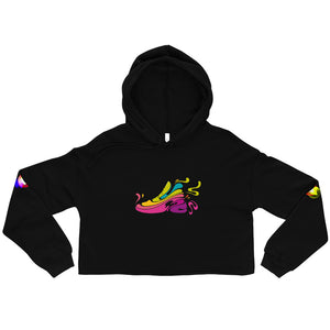 "Sneaker" graphic Crop Hoodie