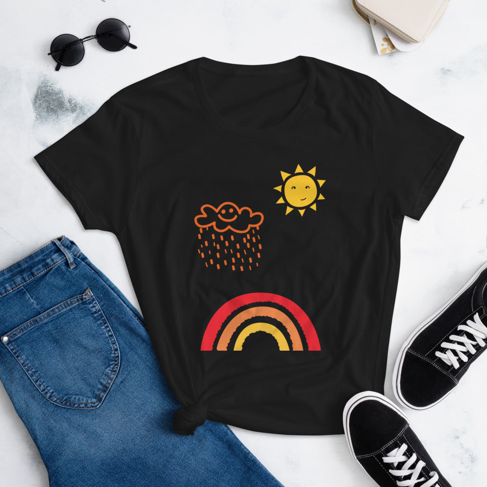 Sun/clouds/rainbow Women's short sleeve t-shirt