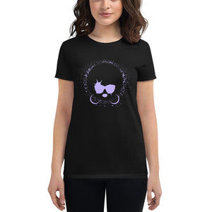 "Afro lady" Women's lavender short sleeve t-shirt