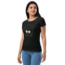 Load image into Gallery viewer, Afro Lady with Gold Shades Women’s fitted t-shirt
